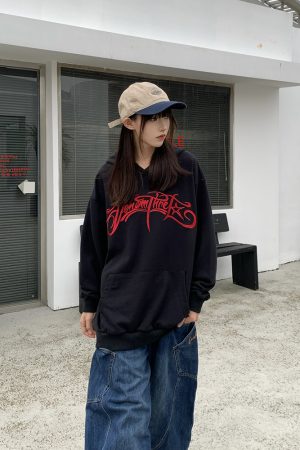 Heavyweight Embroidered Logo Hoodie for Men & Women - American Style Spring Autumn Sweatshirt, Pure Cotton High Street Fashion