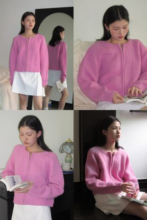 Heavyweight Merino Wool Round Neck Short Chanel-Style Knitted Cardigan - Chic Essential for Fall and Winter Fashion