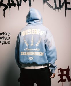 Heavyweight Water-Washed Fleece-Lined Distressed Hoodie - American Vintage Style Sweatshirt for Casual Comfort