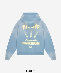 Heavyweight Water-Washed Fleece-Lined Distressed Hoodie - American Vintage Style Sweatshirt for Casual Comfort