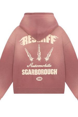 Heavyweight Water-Washed Fleece-Lined Distressed Hoodie - American Vintage Style Sweatshirt for Casual Comfort