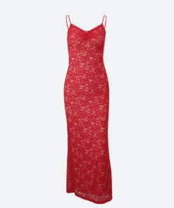 High Boots And Skirt Outfit, Tops Ideas Aesthetic - Lace Bodycon Maxi Dress