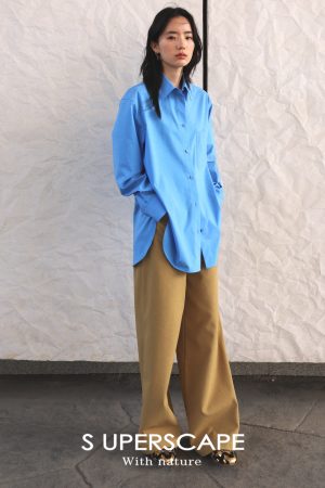 High-Density Pima Cotton Long Sleeve Shirt with Soft Paper Feel - Casual Essential for Everyday Wear