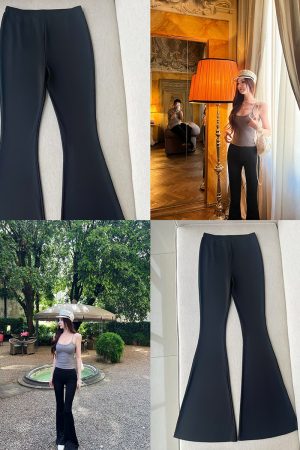 High Elasticity Casual Wide-Leg Long Pants for Women - Elegant Slimming Style, Fashionable Supermodel Legs Look