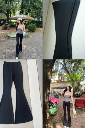 High Elasticity Casual Wide-Leg Long Pants for Women - Elegant Slimming Style, Fashionable Supermodel Legs Look