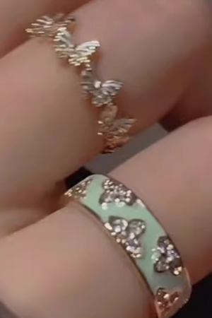 High-End Adjustable Open Enamel Butterfly Ring for Women - 2025 European and American Niche Design, Versatile Fashion Statement