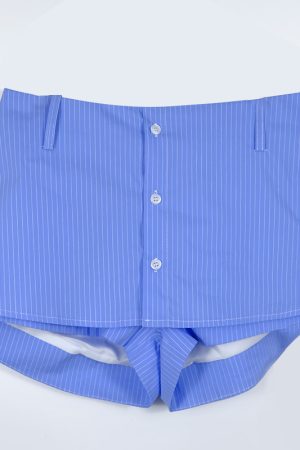 High-End British Campus Style Summer Two-Piece Slim Fit Shawl Top and Skirt Set for Girls