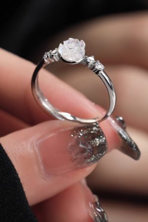 High-End Camellia Open Finger Ring with Unique French Design | Light Luxury Fashion Statement Piece