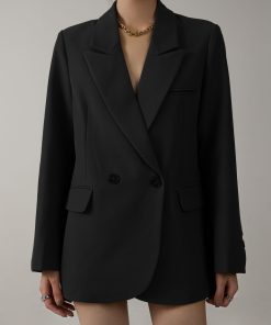 High-End Coffee-Colored Loose Casual Suit Jacket for Women - Trendy Versatile Spring Autumn Street Style Outerwear