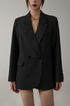 High-End Coffee-Colored Loose Casual Suit Jacket for Women - Trendy Versatile Spring Autumn Street Style Outerwear