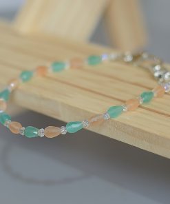 High-End Double Buckle Cat's Eye Stone Phone Chain Lanyard - Shiny Water Droplet Design Pendant Accessory for Girls