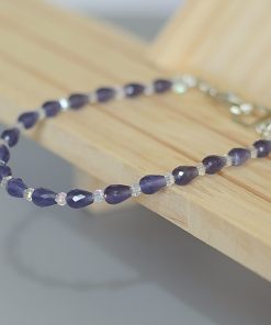 High-End Double Buckle Cat's Eye Stone Phone Chain Lanyard - Shiny Water Droplet Design Pendant Accessory for Girls