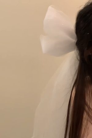 High-End Fairy-Style Butterfly Knot Pearl Hairpin Veil Side Clip Bridal Hair Accessory for Women
