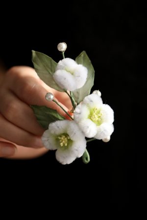 High-End Faux Velvet Flower Brooch - Autumn Winter Coat Corsage Pin, Handmade Classical National Style, Elegant Chinese Gift