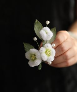 High-End Faux Velvet Flower Brooch - Autumn Winter Coat Corsage Pin, Handmade Classical National Style, Elegant Chinese Gift