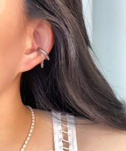 High-End Floating Tassel Ear Cuff - Indifferent Style Metal Chain Earrings for Women - No Ear Hole Design - Trendy Statement Jewelry