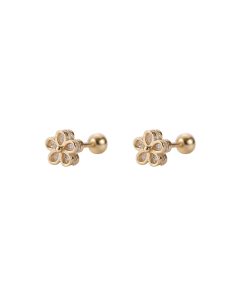 High-End Floral Screw Fastening Stud Earrings - Unique Niche Design Accessories for Girls - Trendy 2025 Fashion
