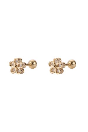 High-End Floral Screw Fastening Stud Earrings - Unique Niche Design Accessories for Girls - Trendy 2025 Fashion