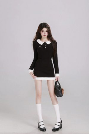 High-End French-Style Black Double-Sided Velvet Dress for Women, Waist-Cinching Silhouette, Elegant Short Skirt, Spring Collection