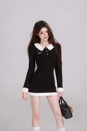 High-End French-Style Black Double-Sided Velvet Dress for Women, Waist-Cinching Silhouette, Elegant Short Skirt, Spring Collection