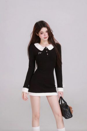 High-End French-Style Black Double-Sided Velvet Dress for Women, Waist-Cinching Silhouette, Elegant Short Skirt, Spring Collection