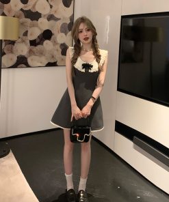 High-End French-Style Sleeveless Dress for Women, Waist-Defined Summer Short Skirt for Petite Princesses, Chic & Elegant