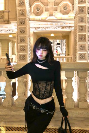 High-End French Style Women's Lace Slim-Fit Top & Bodycon Fishtail Skirt Set for Spring/Summer Fashion