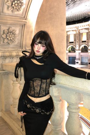 High-End French Style Women's Lace Slim-Fit Top & Bodycon Fishtail Skirt Set for Spring/Summer Fashion