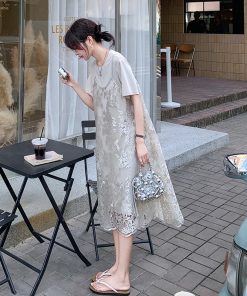 High-End Heavy Embroidery Camisole Dress Two-Piece Set for Petite Figures, 2025 Trendy Age-Reducing Outfit