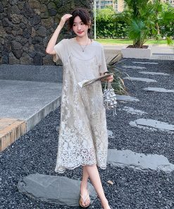 High-End Heavy Embroidery Camisole Dress Two-Piece Set for Petite Figures, 2025 Trendy Age-Reducing Outfit