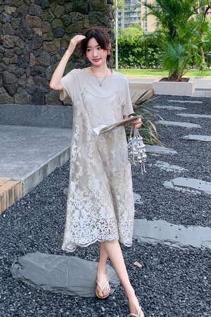 High-End Heavy Embroidery Camisole Dress Two-Piece Set for Petite Figures, 2025 Trendy Age-Reducing Outfit