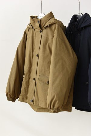 High-End Japanese-Style Detachable Hooded 90% White Duck Down Jacket - Loose Thick Outerwear for Stylish Workwear