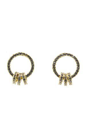 High-End Light Luxury S925 Silver Geometric Circle Drop Earrings with Micro-Inlaid Diamonds, Simple Elegant Accessories