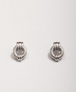 High-End Light Luxury Titanium Steel Ear Hoops - Versatile Plain Studs for European and American Commuter Style