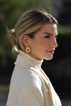 High-End Light Luxury Titanium Steel Ear Hoops - Versatile Plain Studs for European and American Commuter Style