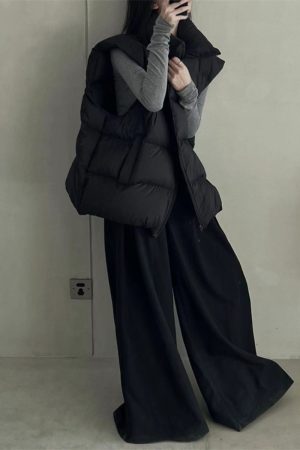 High-End Loose White Duck Down Vest Jacket for Women - European Style Unisex Gilet, Perfect for Fall/Winter Fashion