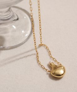 High-End Matte Texture Water Bottle Shape Necklace with Freshwater Pearl Choker - Modern Chic Accessories for Trendy Outfits