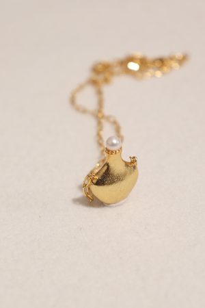High-End Matte Texture Water Bottle Shape Necklace with Freshwater Pearl Choker - Modern Chic Accessories for Trendy Outfits