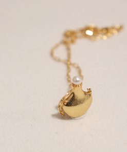 High-End Matte Texture Water Bottle Shape Necklace with Freshwater Pearl Choker - Modern Chic Accessories for Trendy Outfits