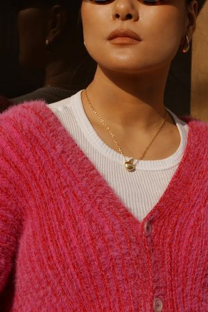 High-End Matte Texture Water Bottle Shape Necklace with Freshwater Pearl Choker - Modern Chic Accessories for Trendy Outfits