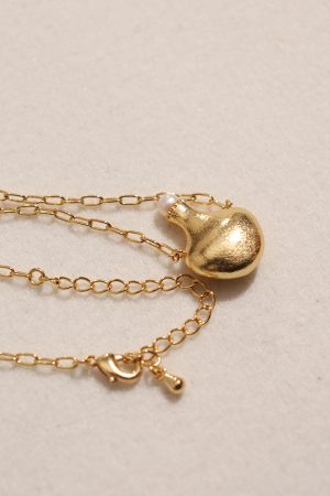 High-End Matte Texture Water Bottle Shape Necklace with Freshwater Pearl Choker - Modern Chic Accessories for Trendy Outfits