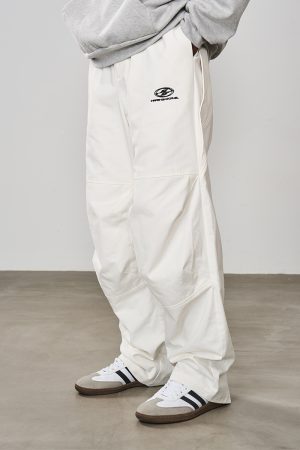 High-End Minimalist Double-Pleat Corduroy Multi-Wear Paratrooper Pants - Cleanfit Spliced Design for Effortless Style