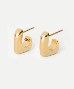 High-End Minimalist Retro Square Glossy Stud Earrings - Fashionable Mini Design for a Chic Look