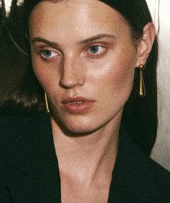 High-End Nordic Minimalist Long Drop Bead Earrings - Stylish French Glossy Personality Jewelry