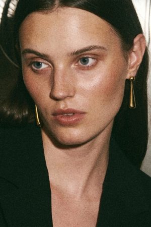 High-End Nordic Minimalist Long Drop Bead Earrings - Stylish French Glossy Personality Jewelry