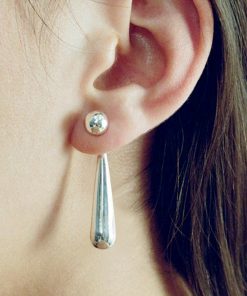 High-End Nordic Minimalist Long Drop Bead Earrings - Stylish French Glossy Personality Jewelry