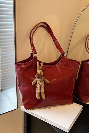 High-End Oil Wax Leather Tote Bag for Women - Large Capacity Shoulder Bag for Spring/Summer 2025, Ideal for Students and Commuting