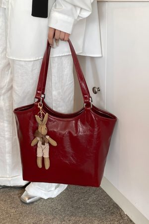 High-End Oil Wax Leather Tote Bag for Women - Large Capacity Shoulder Bag for Spring/Summer 2025, Ideal for Students and Commuting