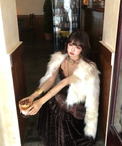 High-End One-Shoulder Sling Dress with French Lace and Leopard Print - Autumn Winter Women's Fashion