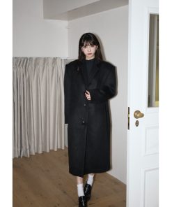 High-End Oversized Wool Double-Faced Coat for Women - Long Luxury Outerwear, Perfect for Winter Fashion